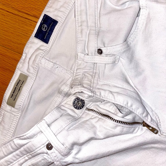 AG Adriano Goldschmied White Mid-Rise Legging Ankle Jeans - Picture 3 of 12